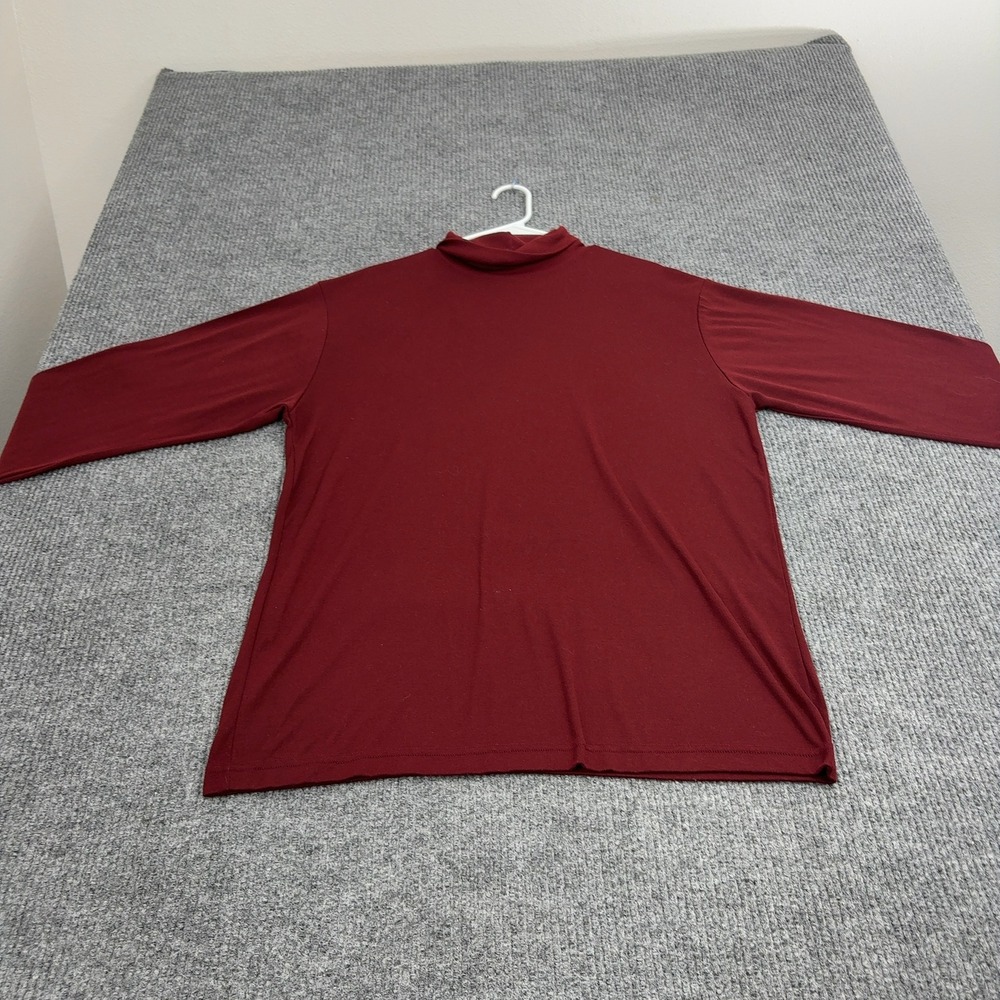 Vintage EMS Shirt Mens L Red Polyester Mock Neck Gorpcore Outdoor Style
